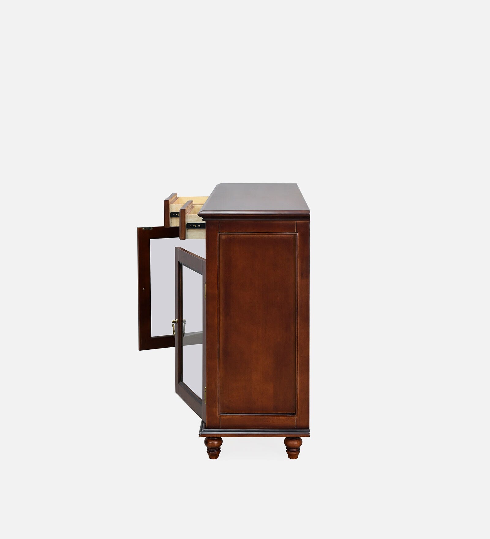 Wooden Bar Storage Cabinet Organizer with Aesthetic Modern Style and Contemporary Finish