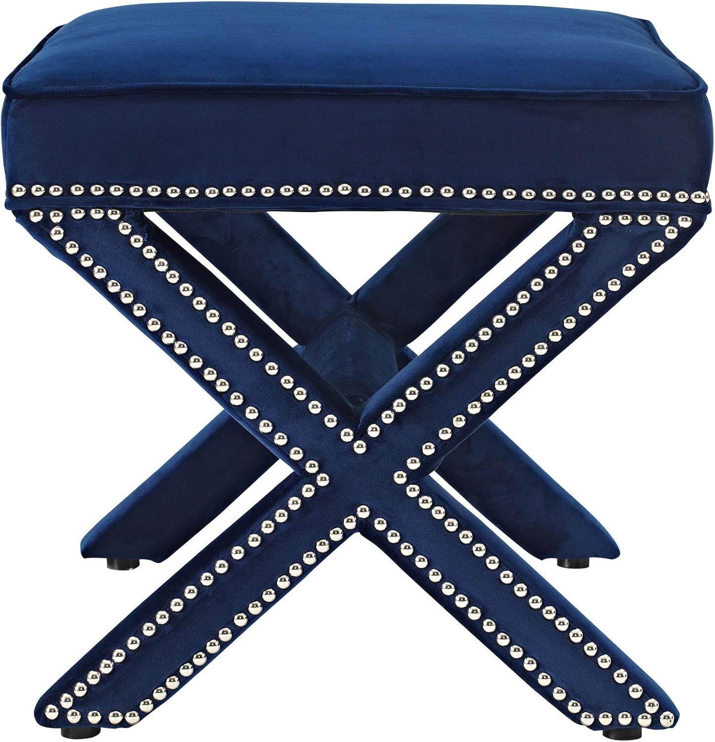 কাপড়ের আসবাবপত্র সহ কাঠের অটোমান