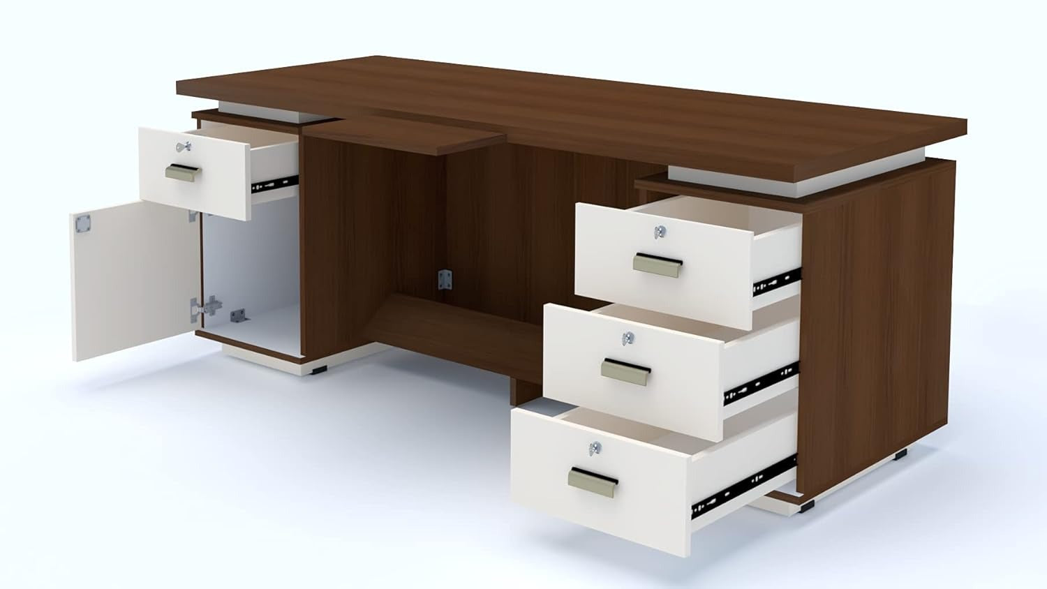 Director’s Table with Modern Design, Multiple Drawers, Side Storage, and Premium Build Quality