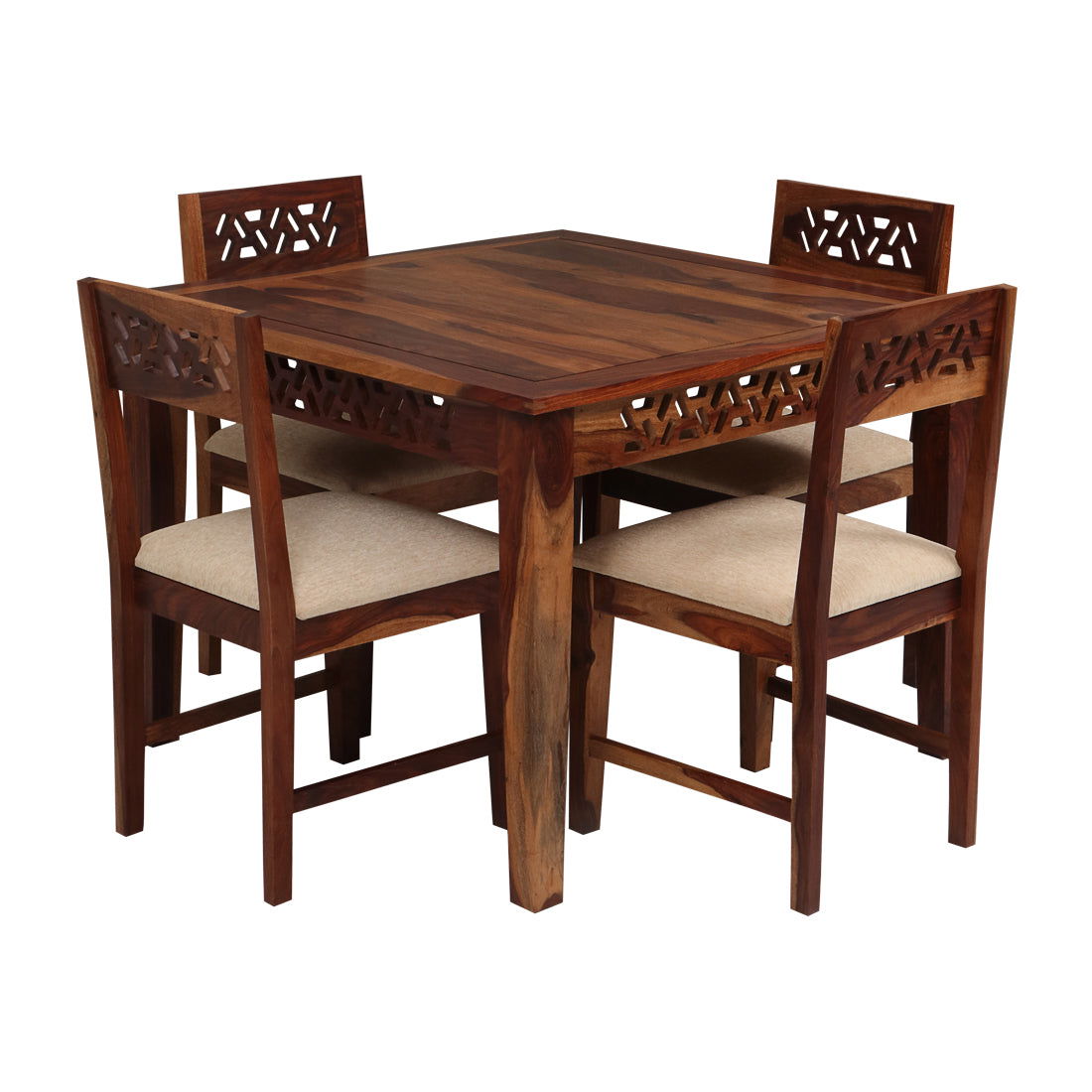 4 Dining Chair with Dining Table Wooden Frame Base -