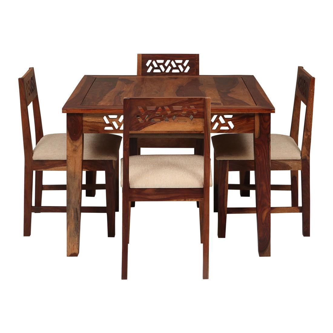4 Dining Chair with Dining Table Wooden Frame Base -