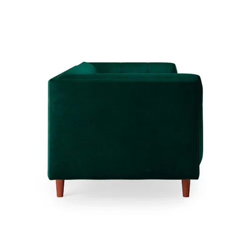 4 Seater Velvet Sofa with Wooden Legs -