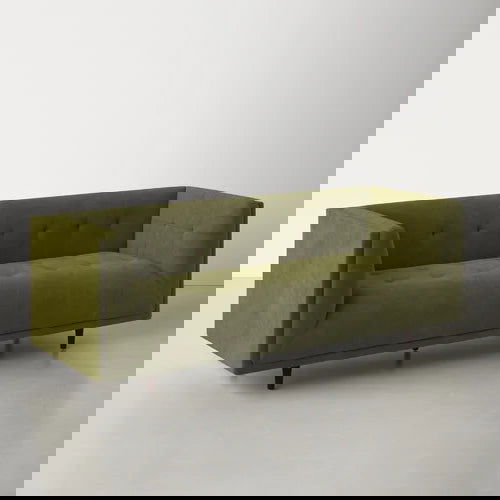 4 Seater Velvet Sofa with Wooden Legs -