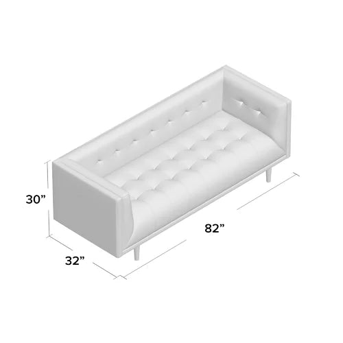 4 Seater Velvet Sofa with Wooden Legs -