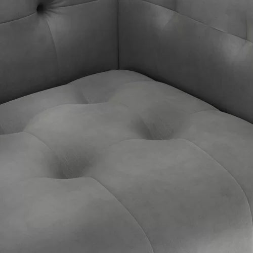 4 Seater Velvet Sofa with Wooden Legs -