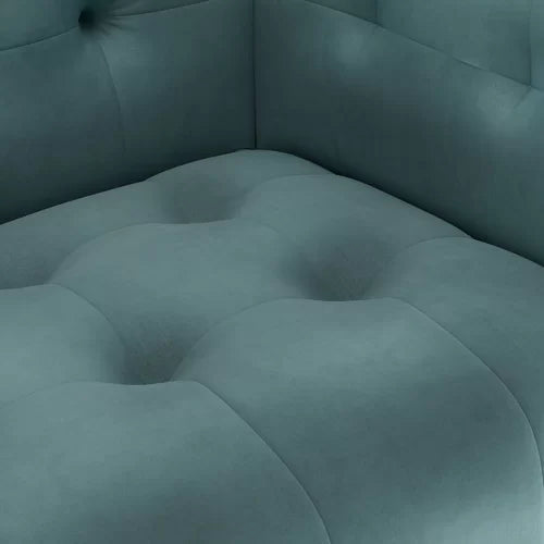 4 Seater Velvet Sofa with Wooden Legs -