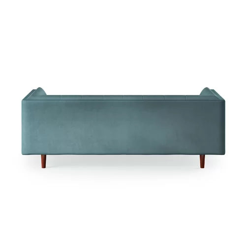4 Seater Velvet Sofa with Wooden Legs -