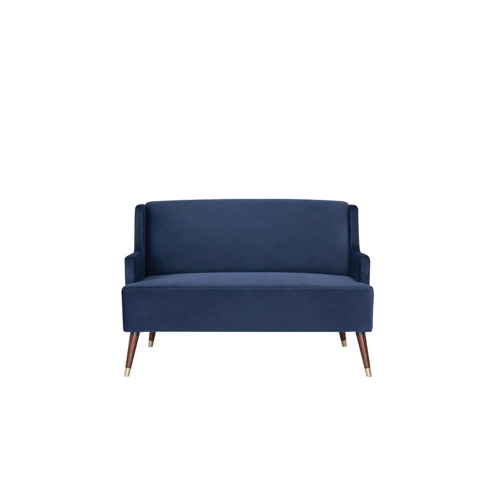 3 Seater Sofa For Home Furniture Upholstery Velvet Premium Comfortable & Sofa & Durable Design For Living Room -Navy Blue
