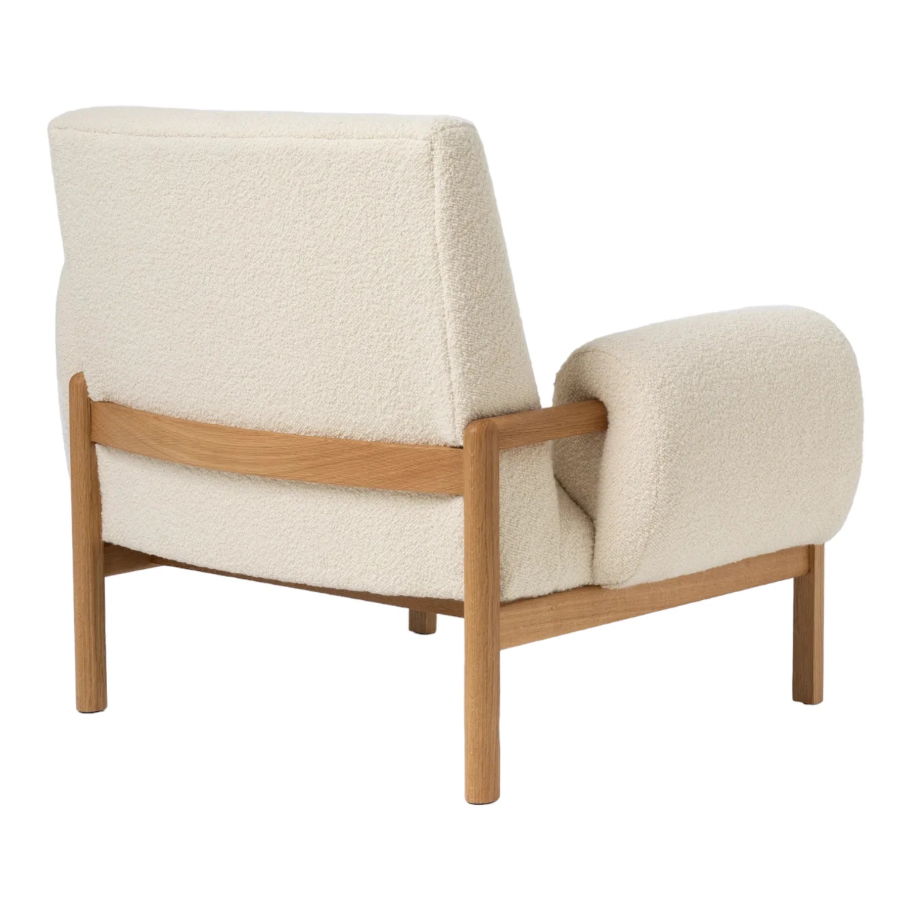 Lounge Chairs for Home Furniture Upholstery Woolen Fabric, Durable Arm Chair Premium Comfort For Living Room or Bedroom - White