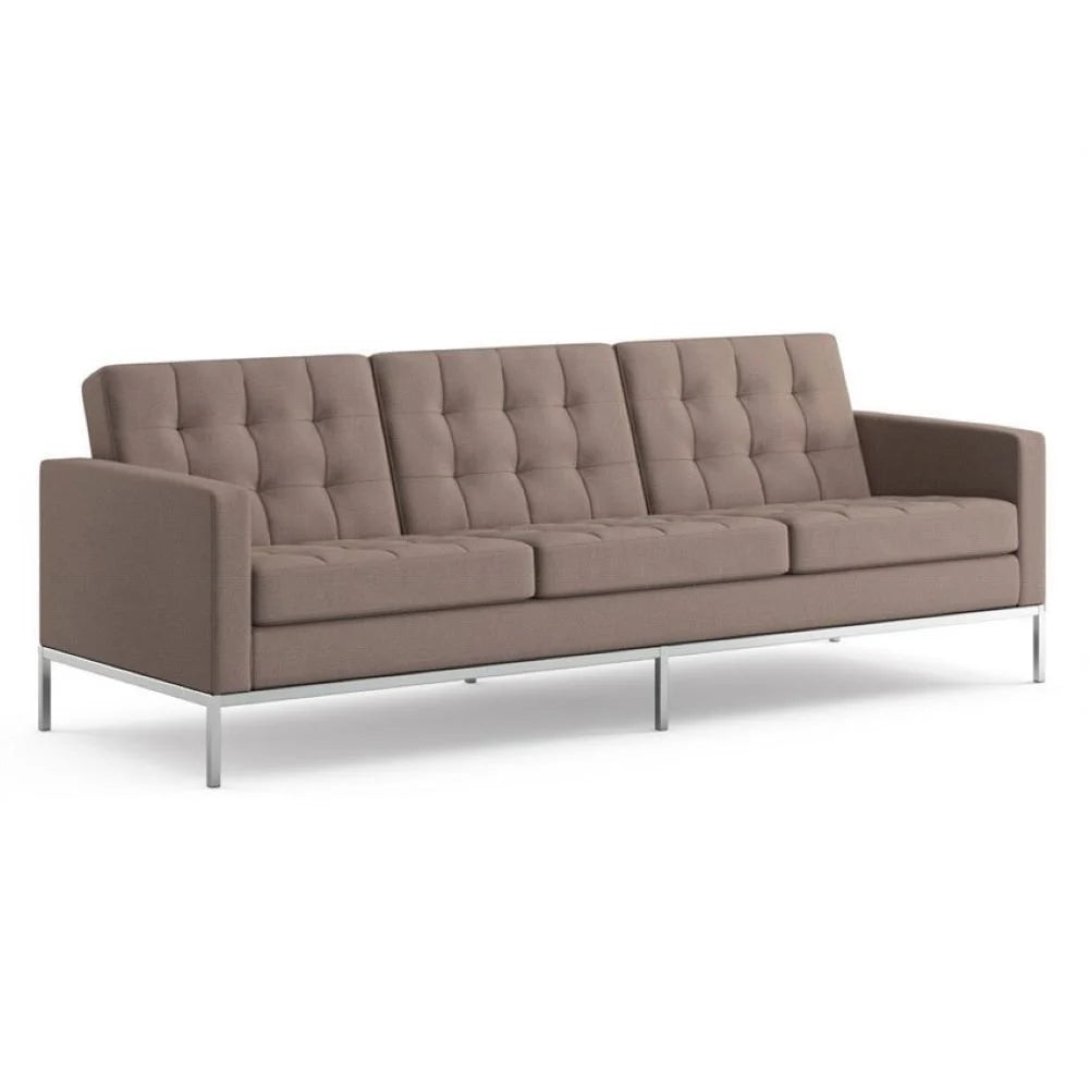Metal Frame Legs Base Cushioned Fabric Sofa