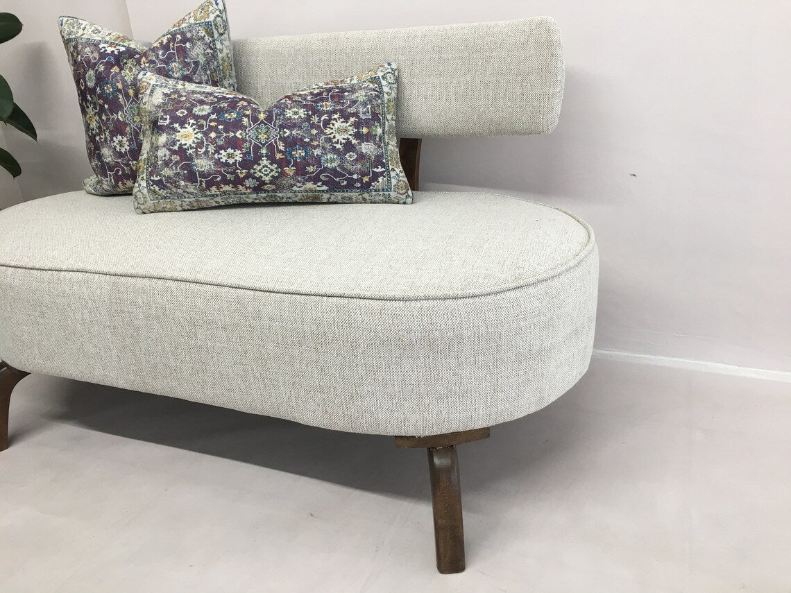 1 Seater Sofa For Home and furniture & Upholstery Fabric Modern and Durable Design for Living Room – Off White