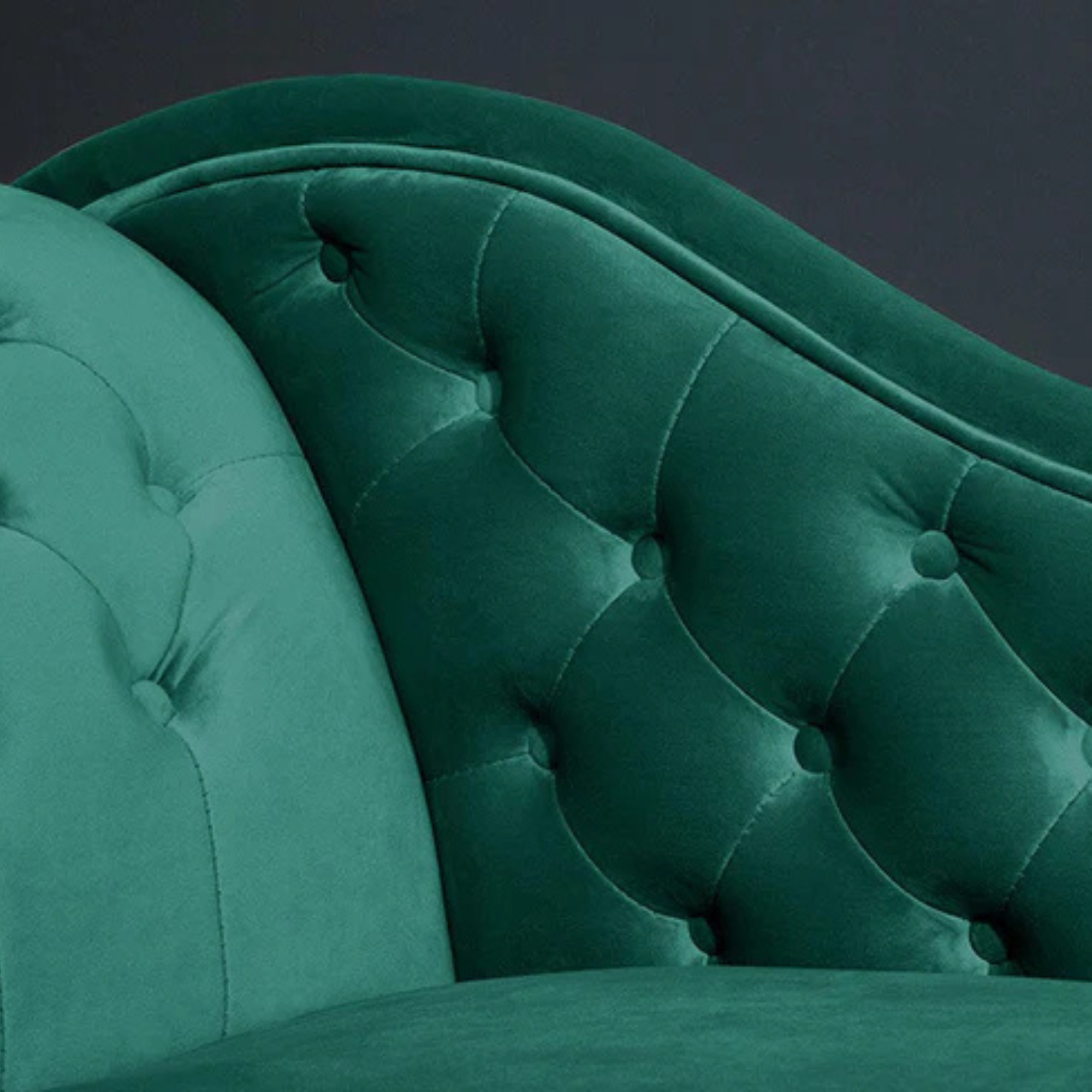 chesterfield Lounge sofa Modern Design and Leatherette fabric Durable and Comfortable Padded Perfect for living Room, Office -Green