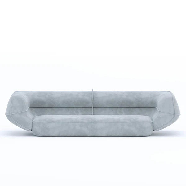 3 Seater Sofa For Home Furniture Upholstered velvet, Comfortable & Soft Luxury Couch for Living Room & Hall -Light Grey