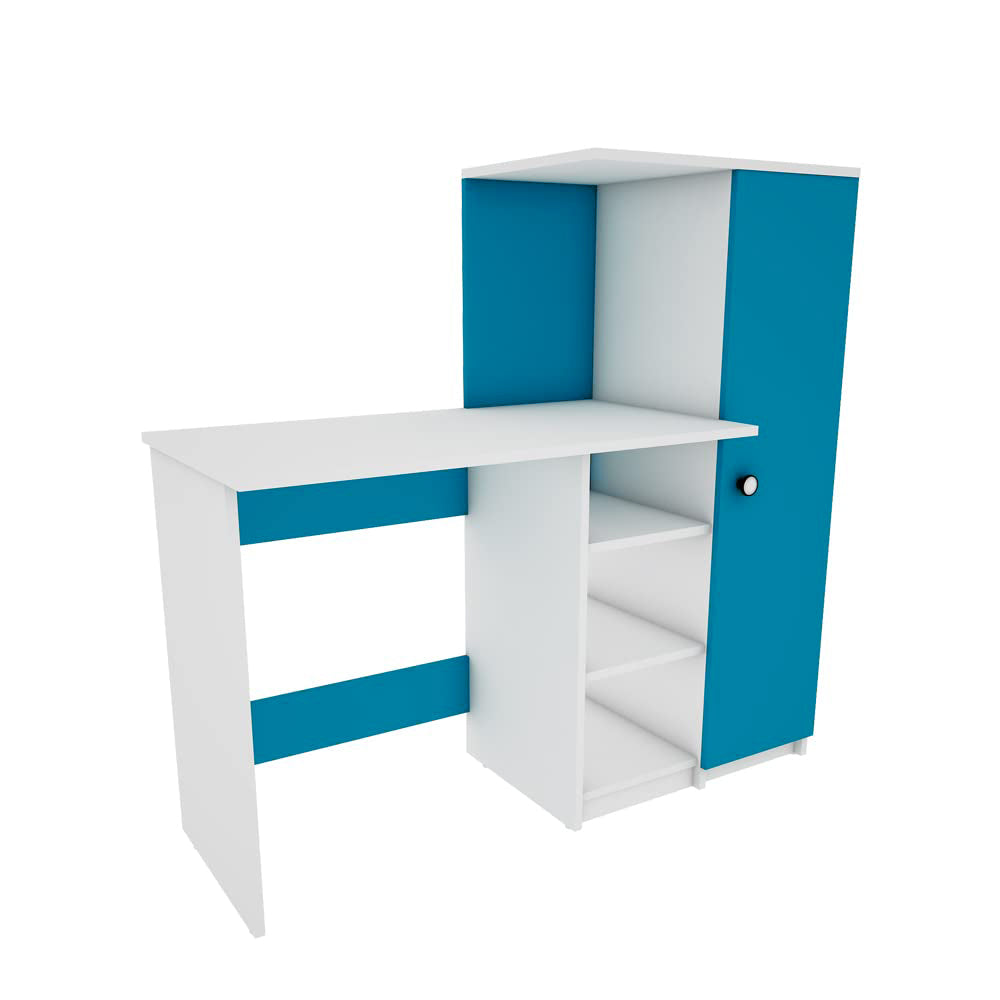 Wooden Top & Base Study Table with Wardrobe