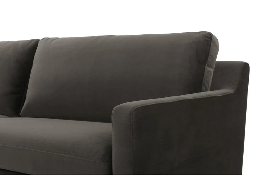 Sectional 3 Seater Spacious sofa Modern Design Premium Quality fabric Durable & Comfortable Padded Perfect for living Room -Black