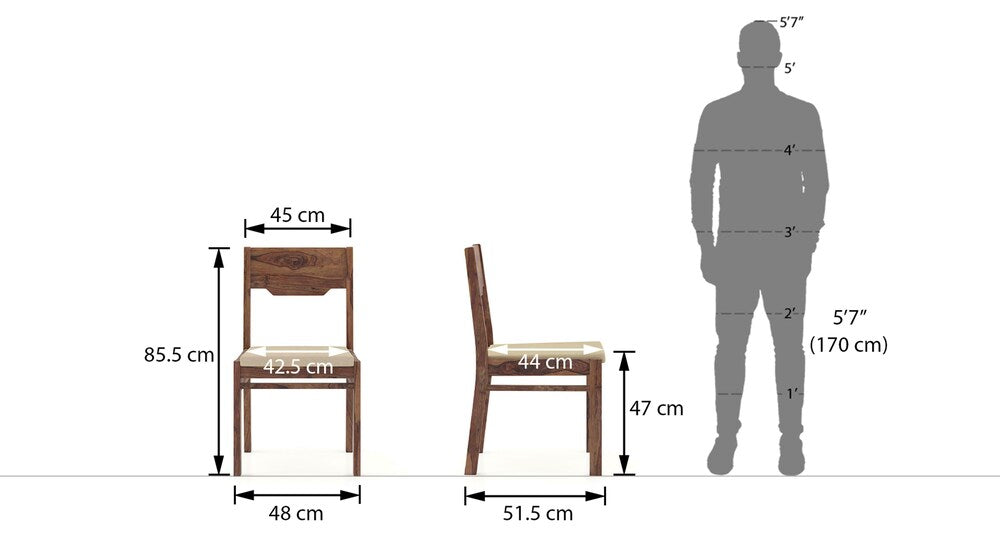 কাঠের ফ্রেম বেস সহ ডাইনিং চেয়ার