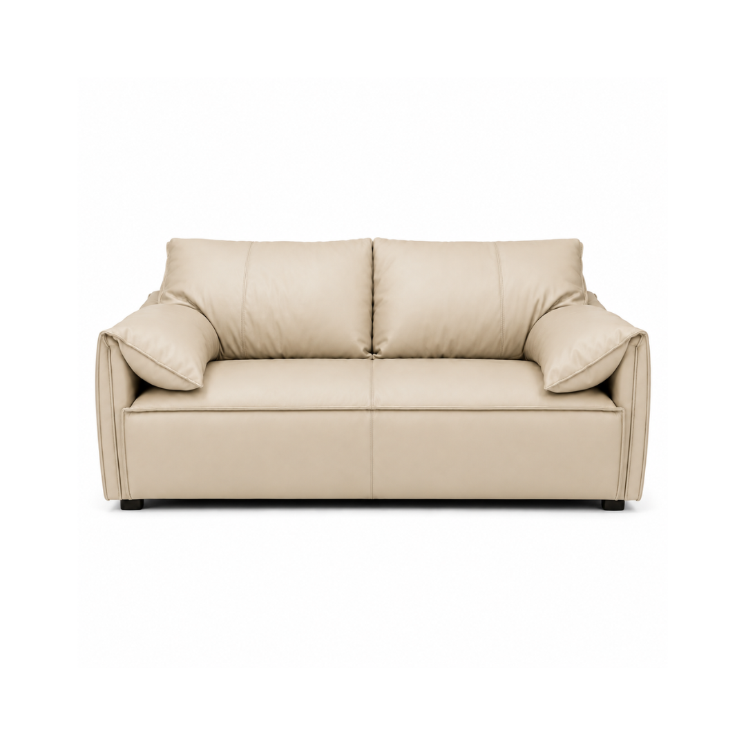 Modern Luxury 1 to 3-Seater Sofa | Premium Upholstered Fabric Sofa with Cushioned Armrests & Deep Seating | Contemporary Living Room Couch | Cream Beige