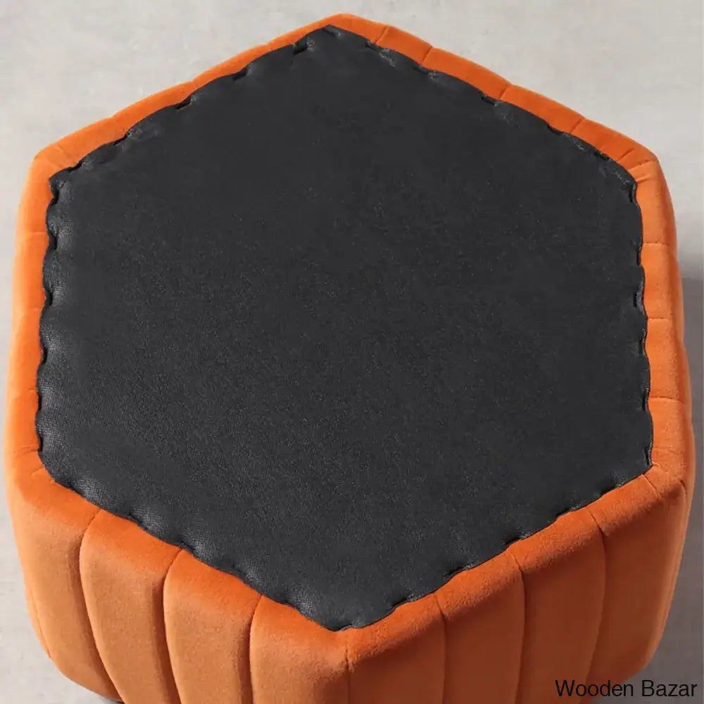 Ottoman Velvet – Upholstery Solid Wood Frame with Foam Padding, Sleek Design, for Living Room or Bedroom.