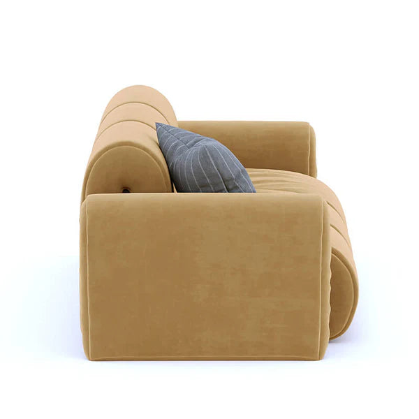 3-Seater Italian Sofa upholstered in rich velvet, combining long-lasting comfort with a sleek, modern, and luxurious design aesthetic.