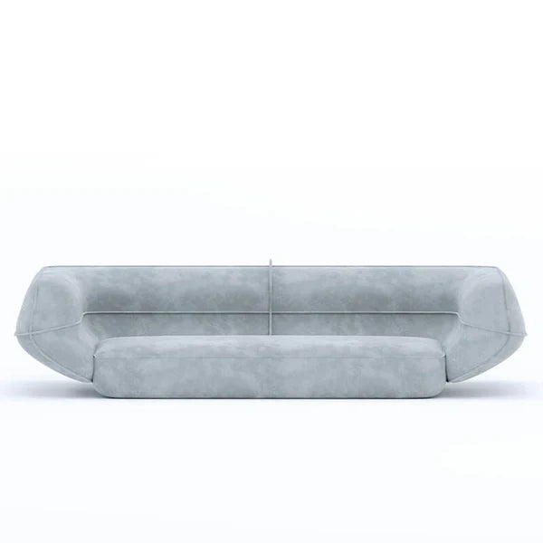3 Seater Sofa For Home Furniture Upholstered velvet, Comfortable & Soft Luxury Couch for Living Room & Hall -Light Grey