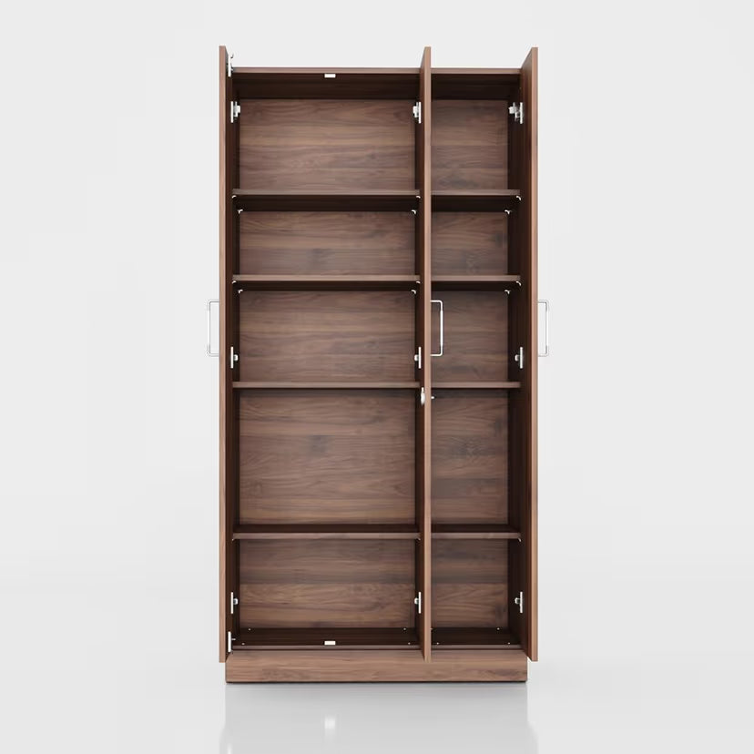 3 Door Compact Wardrobe without Drawer - Modern Design with Clothes Rail and Shelf Units