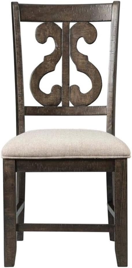 Elegant Farmhouse Dining Chair  - Solid Wood & Upholstered Seating for Kitchen & Dining Room