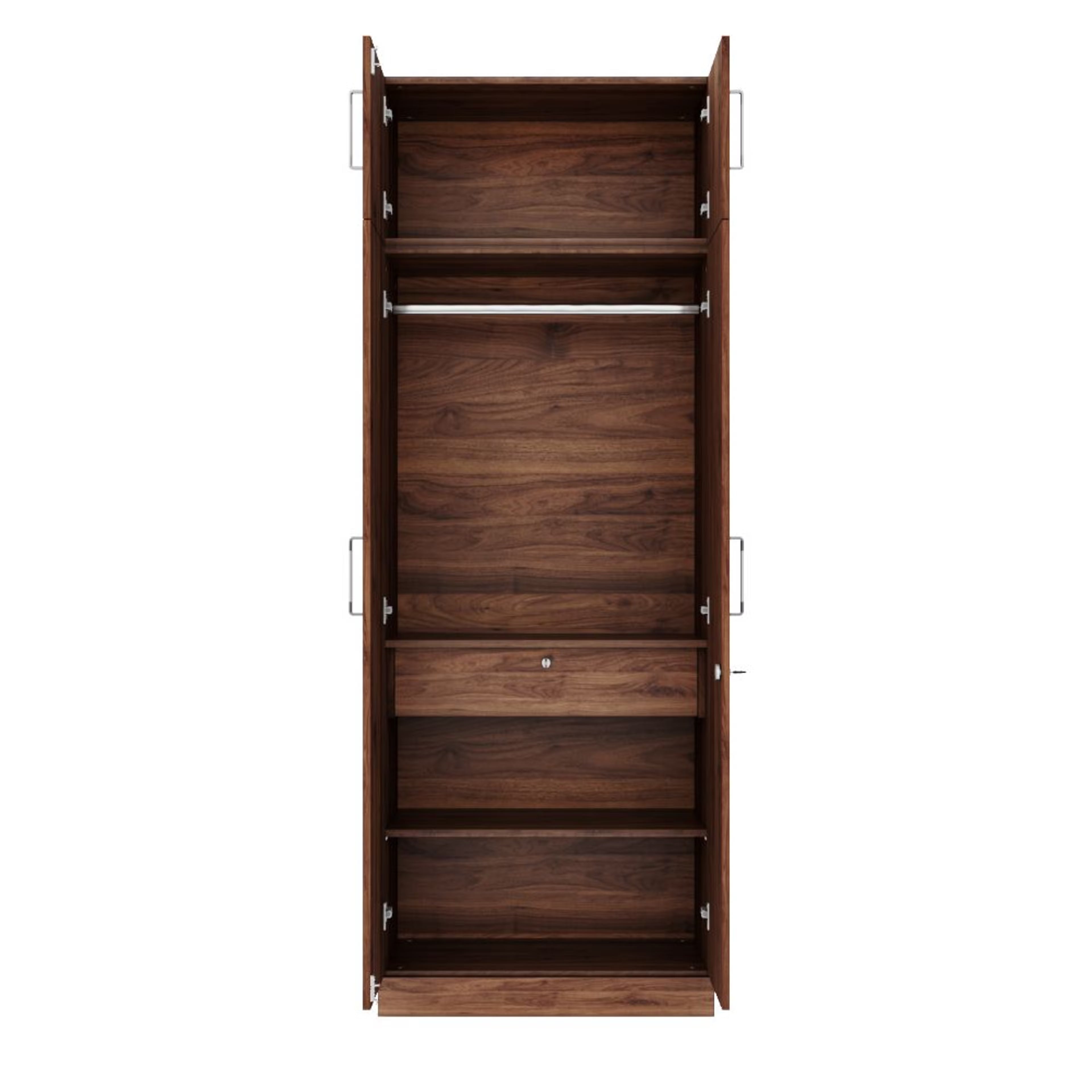 Wardrobe Elegant Storage Solution for Bedroom & with Hanging Space, Shelves & Drawers