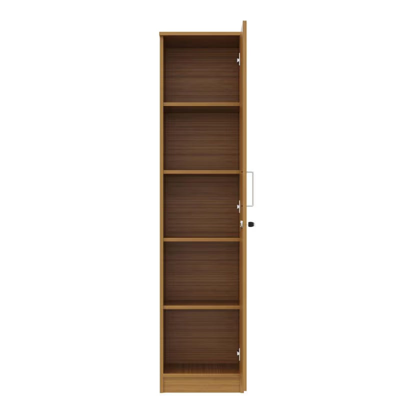 Stylish Organizer Cabinet – Laminated Wood Finish with Display Shelves & Hidden Storage.