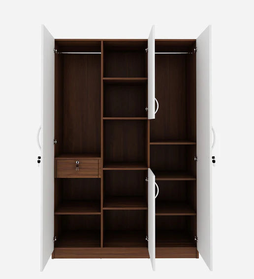 Wardrobe for Home 3-Door Ultra-Modern Look and Soft-Close Hinges for Ease of Use