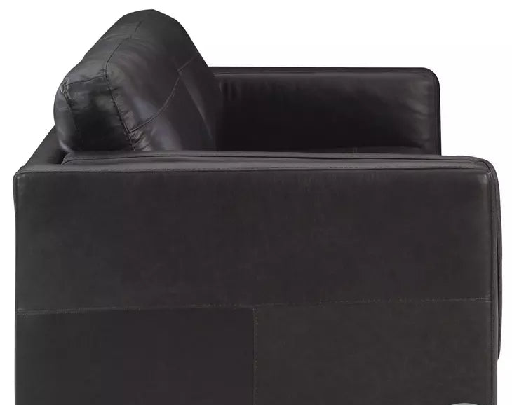 2 Seater Pu leatherette Sofa For Home Furniture, Modern and Durable Design For Living Room and Office- Black