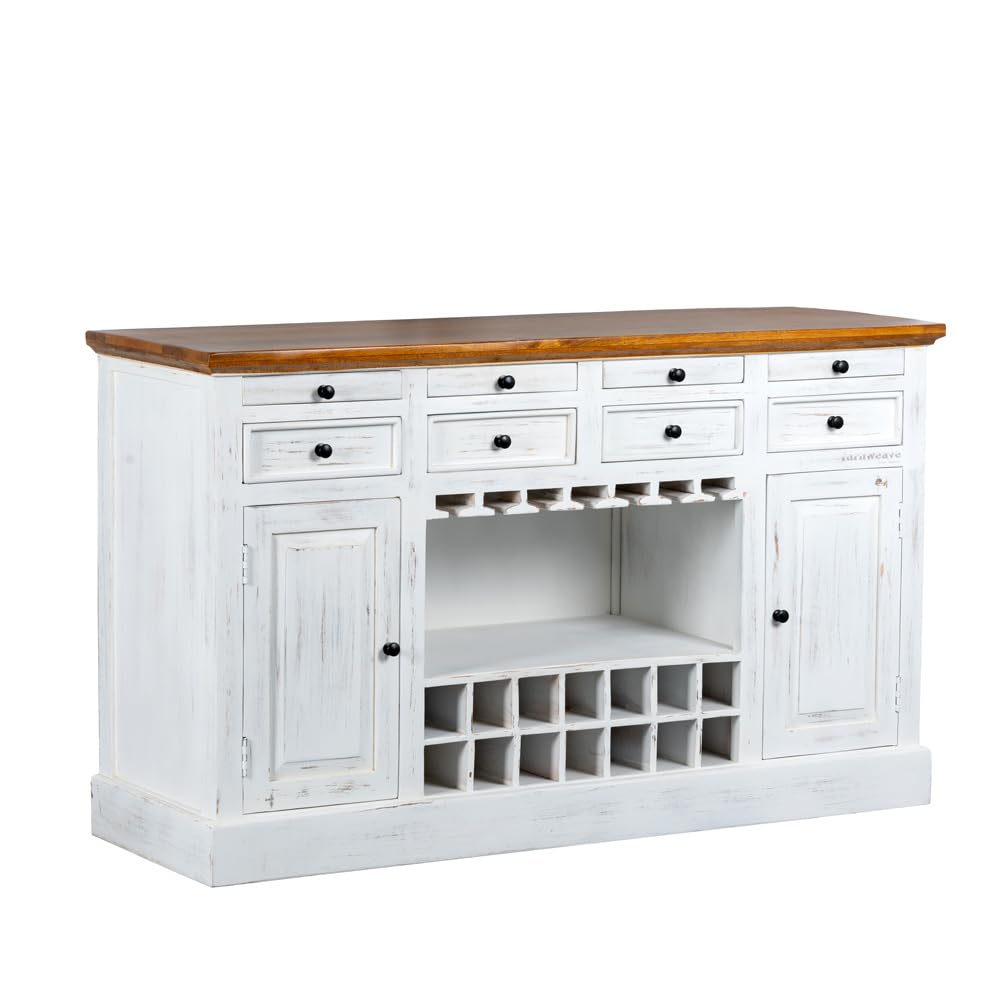 Wooden Bar Storage Cabinet Organizer with Timeless Design & Elegant Appeal