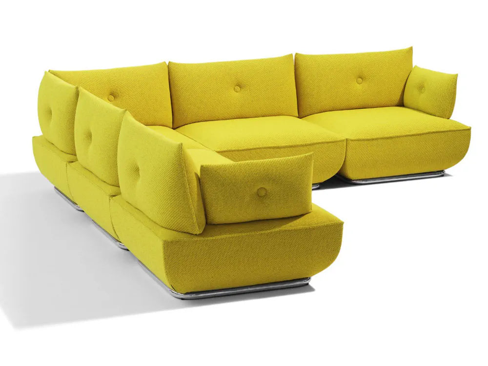 L-Shape Office Sofa with Enclosed Seating Space with Modular Office Sofa – Easy to Move and Rearrange