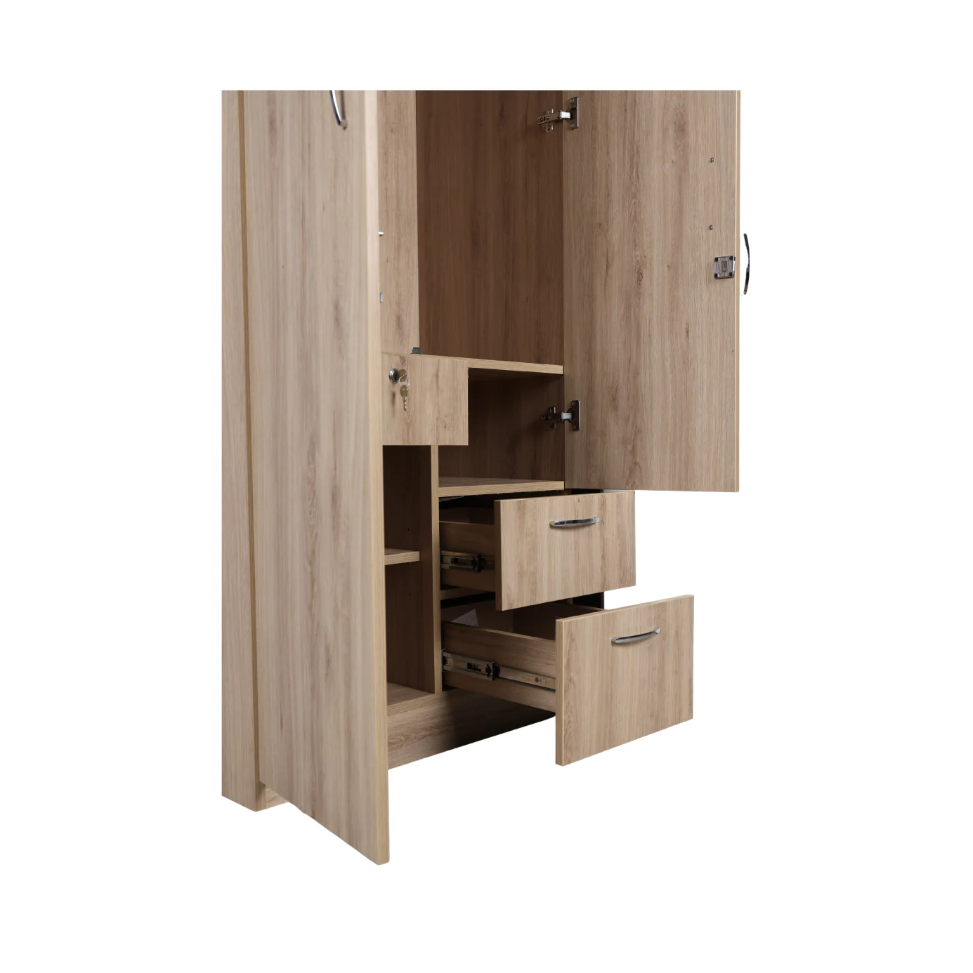 Wardrobe for Home, 2 Doors Modular Functional Shelves and Aesthetic Design for Home Interiors