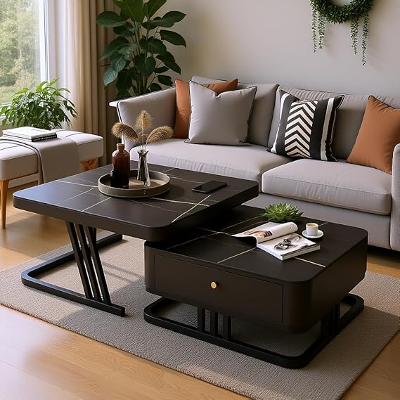 মেটাল ফ্রেম বেস গ্লাস সেন্টার টেবিল