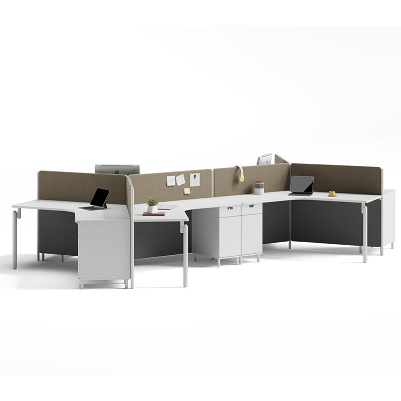 Modern Office Cubicle Staff Workstation Desk Office Table Modular 6 Person Seater Open Office Work Station