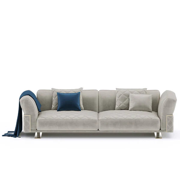 3-Seater office sofa designed for office or reception use, featuring soft velvet fabric, exceptional comfort, and high-quality construction.