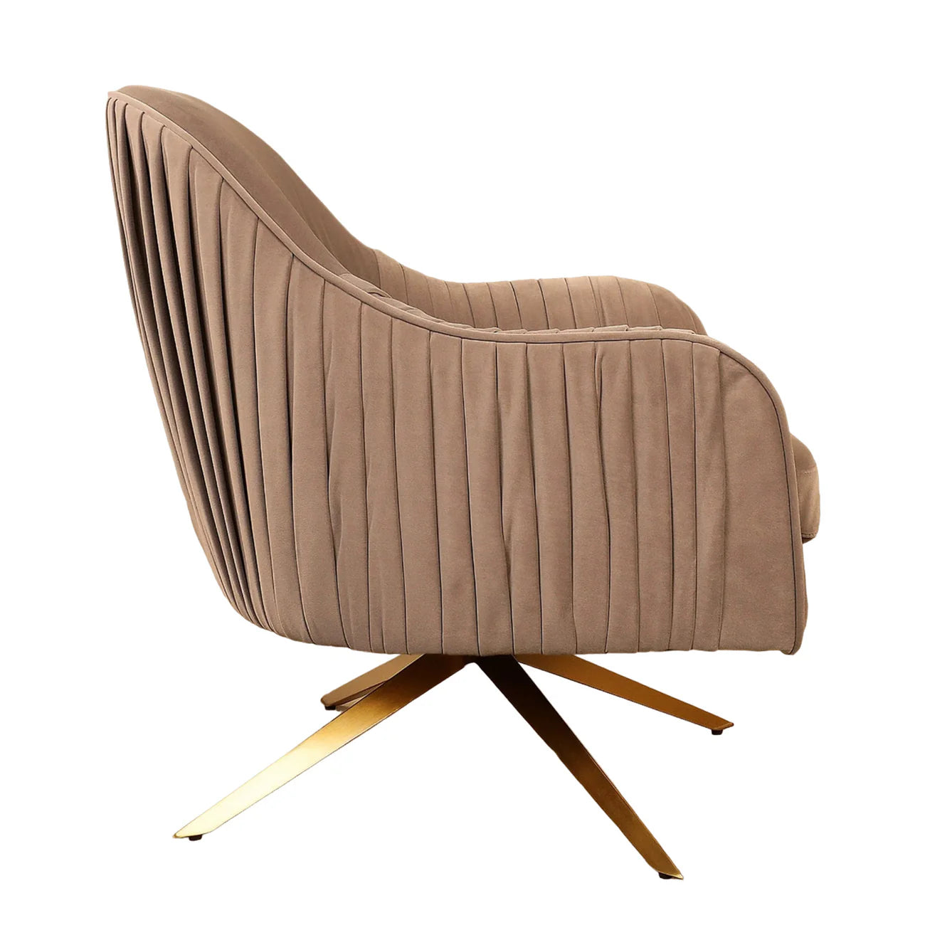 Lounge Chairs cozy and stylish Arm chair Upholstered in Velvet For Living Room or Bedroom - Beige