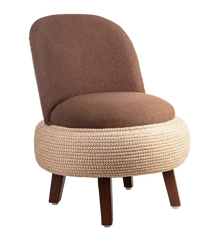 Lounge Chair For Home Furniture Modern  Durable Design Comfortable Seating  Stylish for Living Rooms -Brown Beige