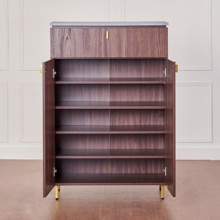 Wooden Shoes Storage Cabinet with Wooden Shelves, Long-Lasting Finish and Spacious Design