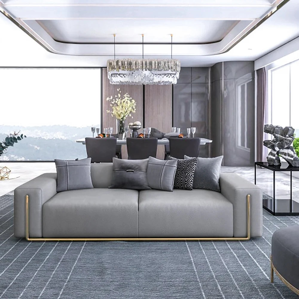3-Seater Sofa with rich suede upholstery and sturdy construction, and the perfect centrepiece.
