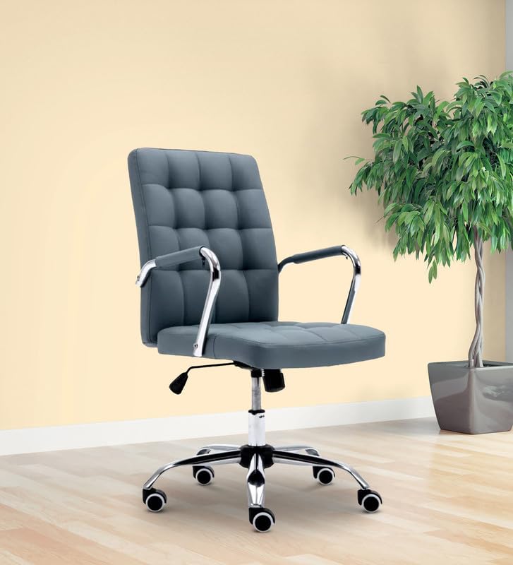 The Leatherette Executive Chair with Height Adjustable Chrome Base