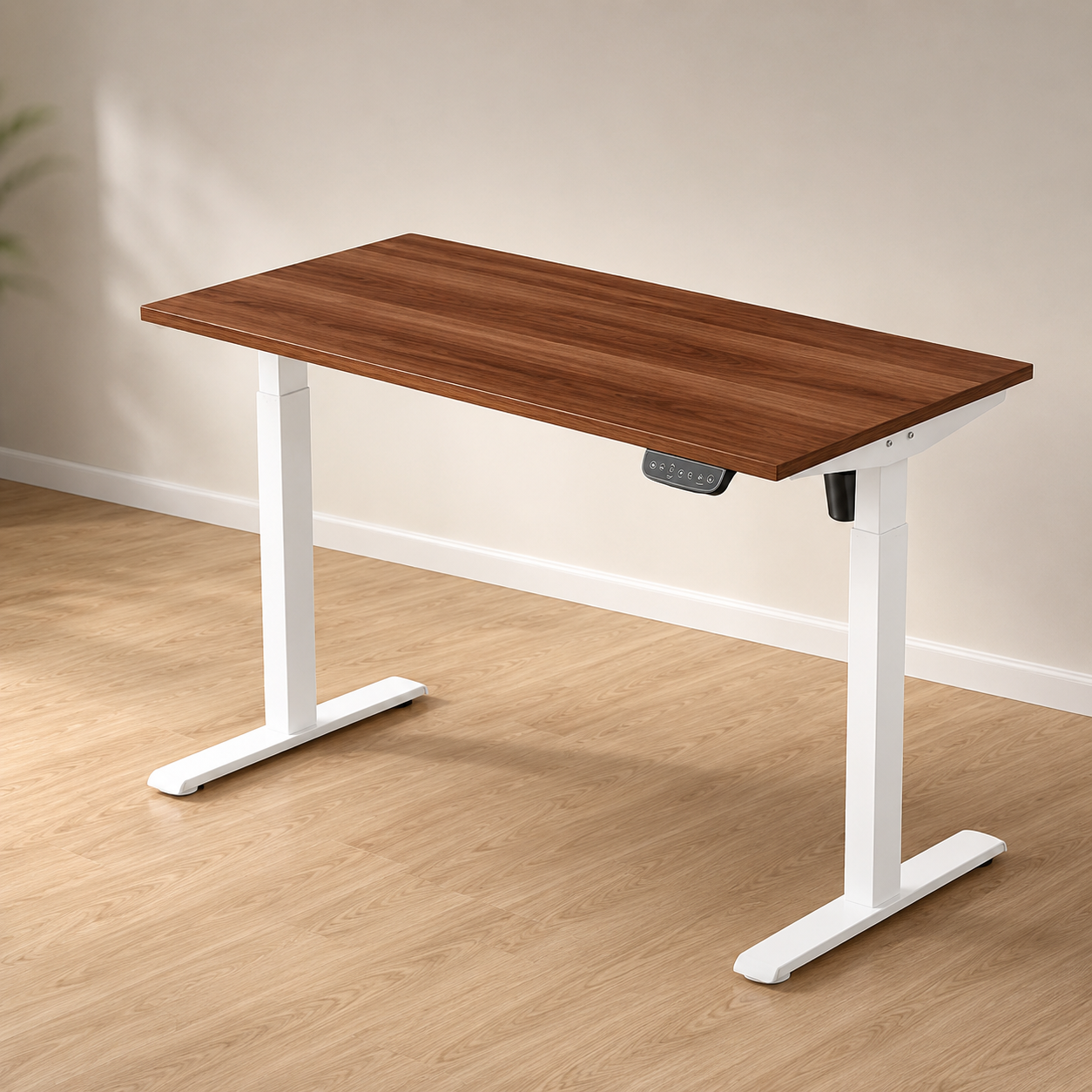 Premium 2-Stage Electric Height Adjustable Standing Desk, Single Motor Sit-Stand Computer Table with Smart Memory Presets 3 Presets