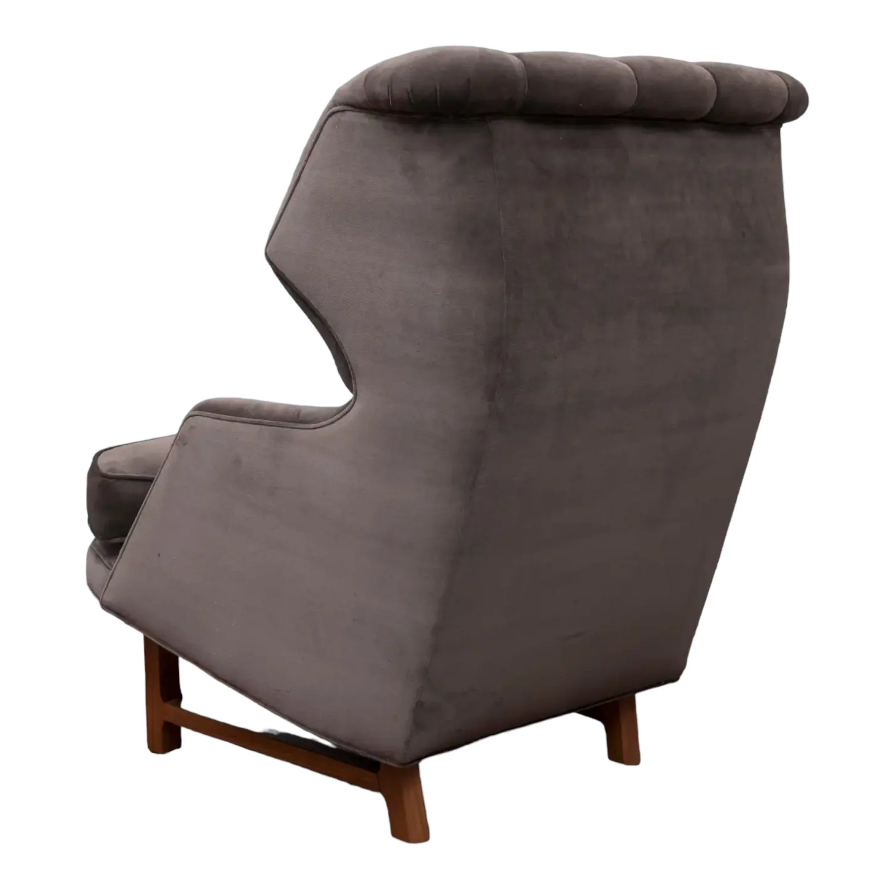 Lounge Chair , Made in High Quality Upholstery Velvet, Durable Modern Design Wing Chair For Living Room or Bedroom - Dark Grey