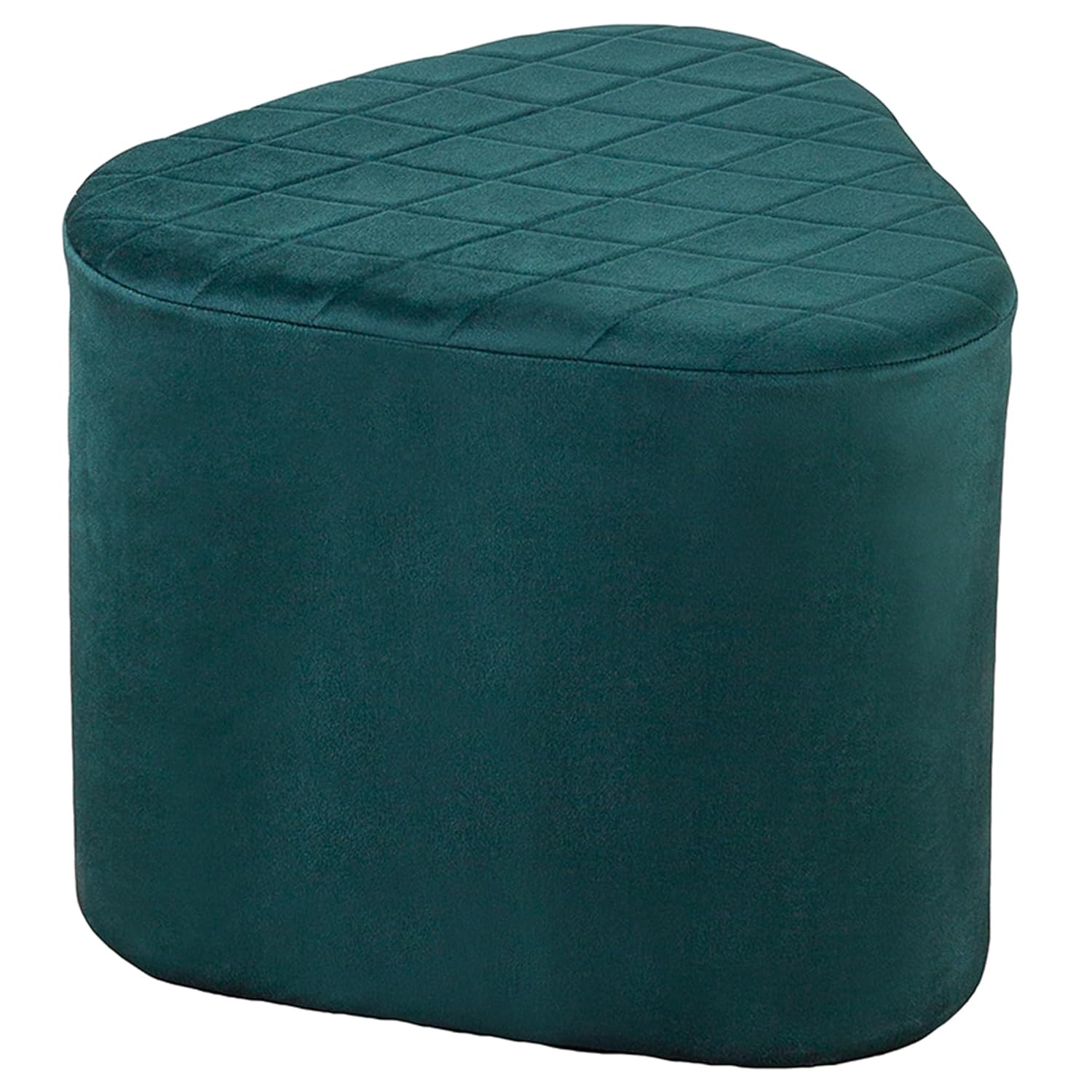 Ottoman Stool For Home Furniture Modern And Durable Design For Living Room, Triangular Plouffe For Bedroom Or Office -Green