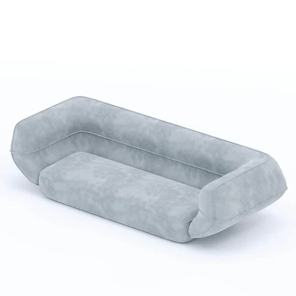 3 Seater Sofa For Home Furniture Upholstered velvet, Comfortable & Soft Luxury Couch for Living Room & Hall -Light Grey