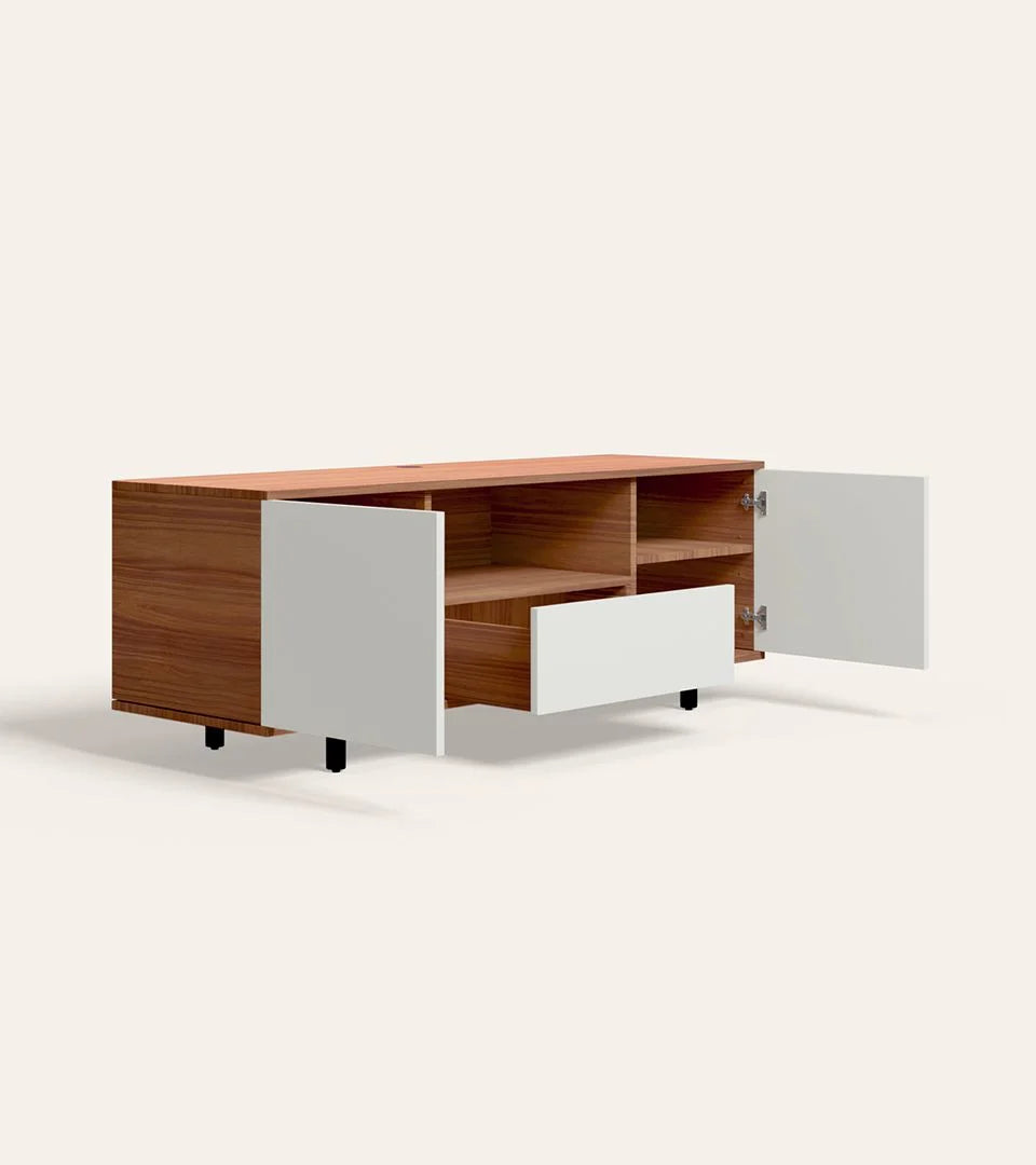 Wooden TV Wall Cabinet with Stylish finish, and Combines Strong Joints, Premium Fittings, and Smooth Edges