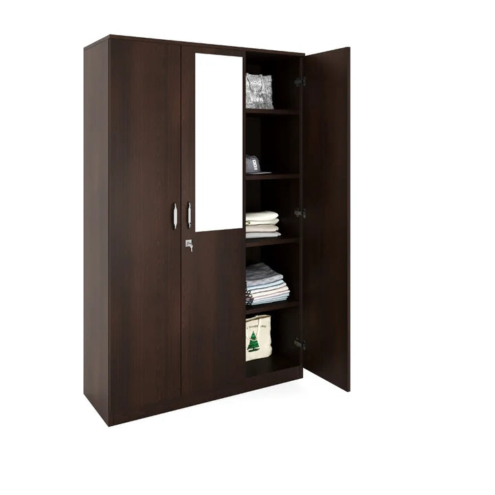 Wardrobe for Home Furniture – Modern Wooden Almirah for Home Interiors with Mirror