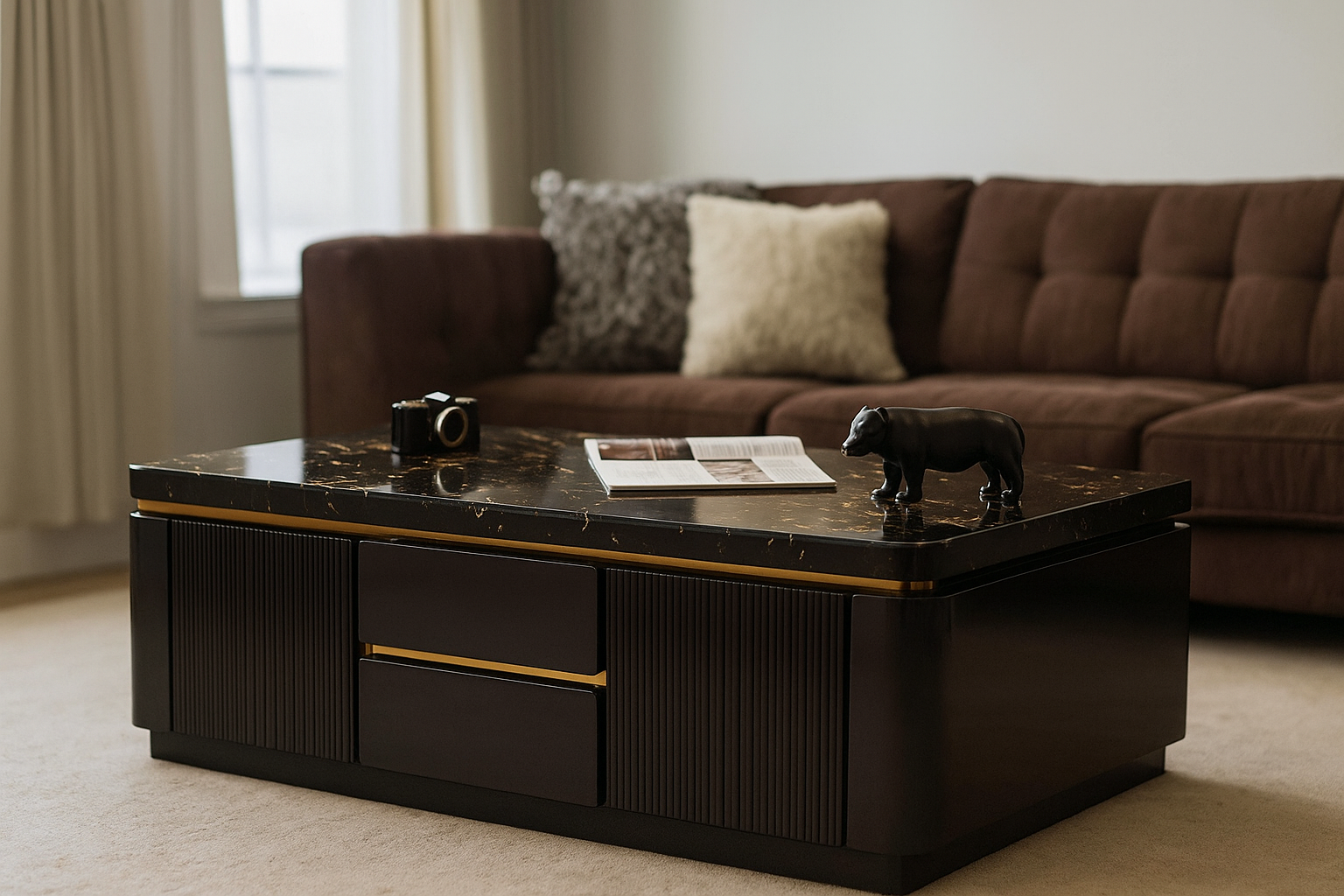 Center Table Designed with Rich Finish Offering Durability and Premium Look for the Living Room