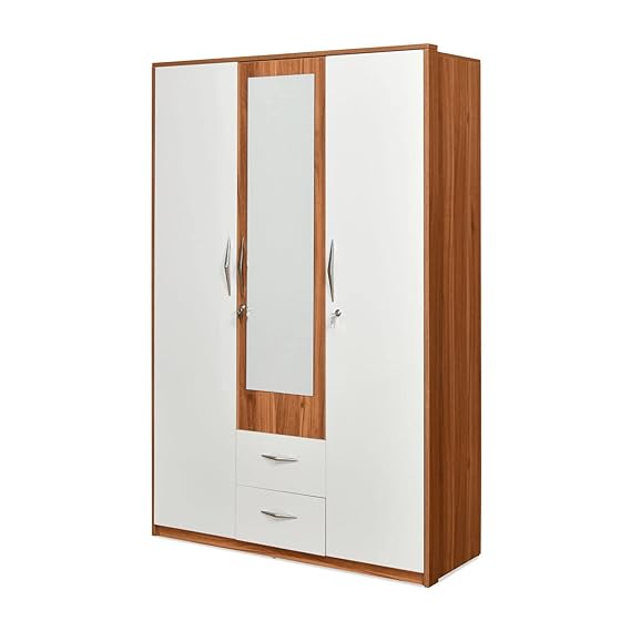 Wardrobe with 3 Doors & 2 Drawer – Engineered Particle Board Finish