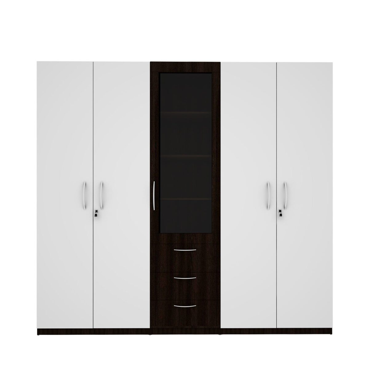 Wardrobe for Modern Homes with Spacious Hanging Section, Sleek Design, with Laminated Finish for Everyday Storage Needs